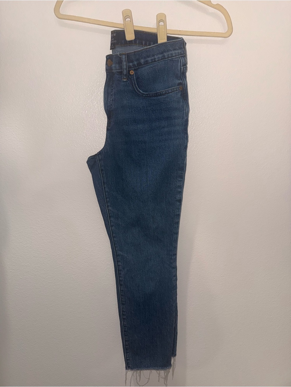 J. Crew Women's Straight Leg Jeans in Medium Blue Denim